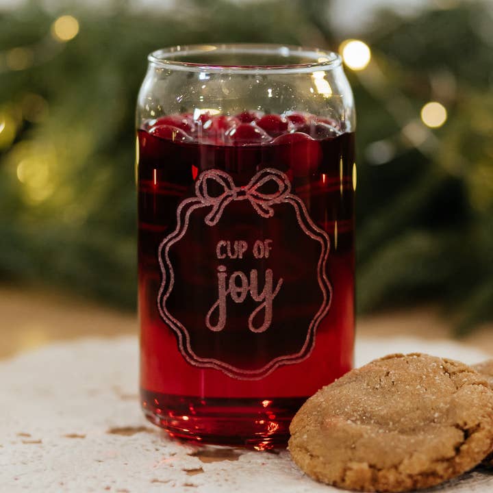Cup of Joy Drinking Glass | 16 oz. for wholesale by Rudie Jo