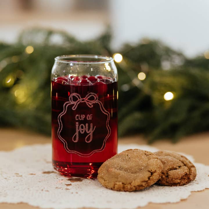 Cup of Joy Drinking Glass | 16 oz. for wholesale by Rudie Jo