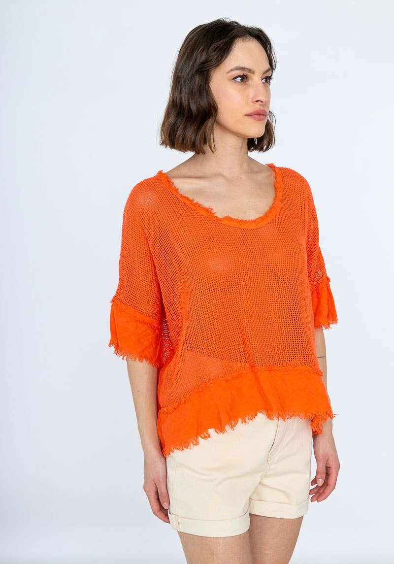 LINEN & COTTON HOUSE – Großhandel Bluse – Damen – TOP AUS BAUMWOLLSTRICK 23911 100 % BAUMWOLLE67