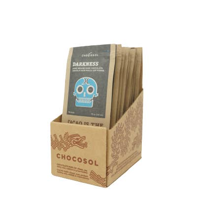 Chocosol Traders - Wholesale Chocolate Bar - Darkness 75% Cacao Dark Chocolate Bar