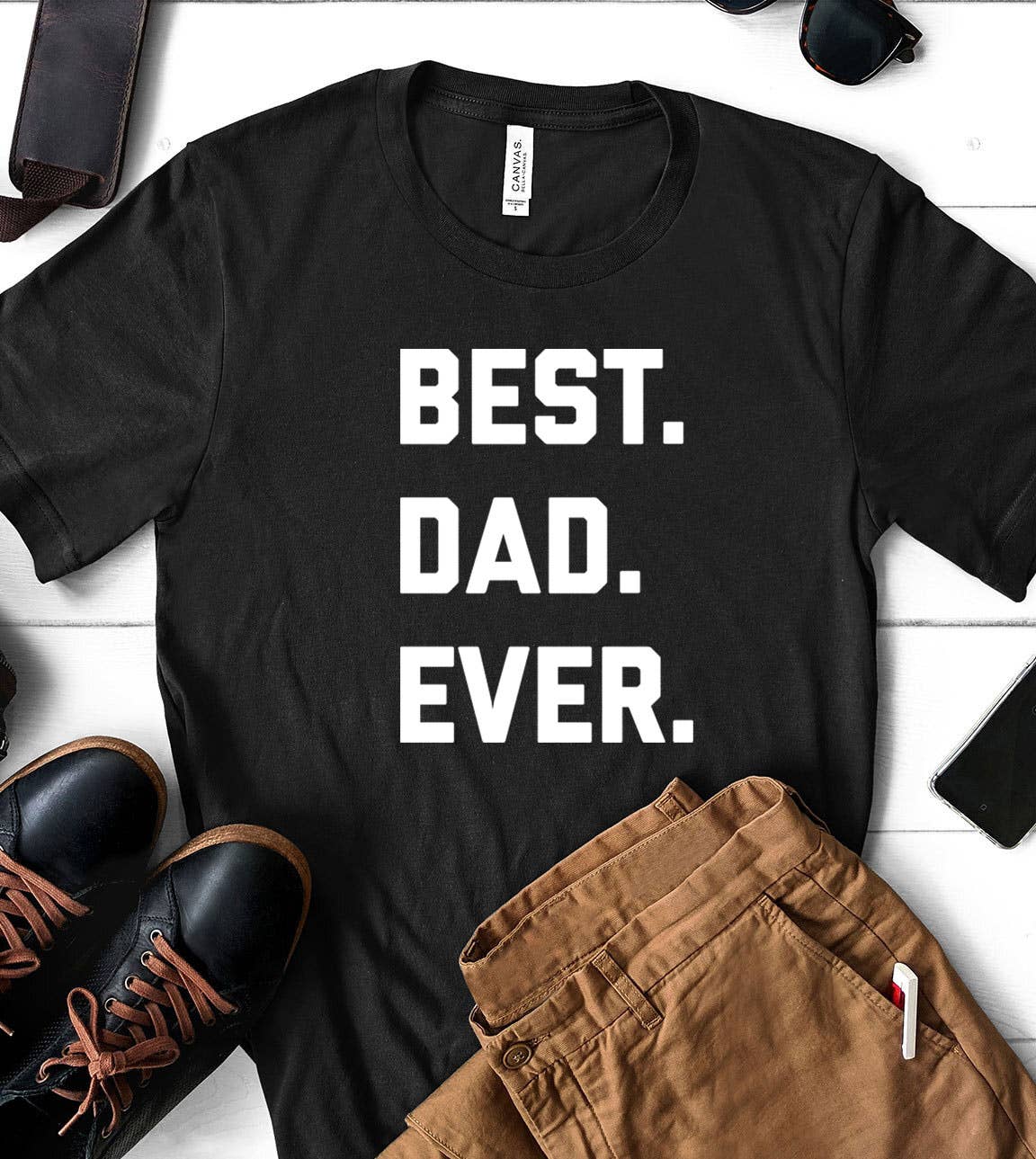 House Of Rodan – T-shirt estampada - Homem por atacado – Best Dad Ever - Camiseta fofa divertida para presente de dia dos pais do pai1