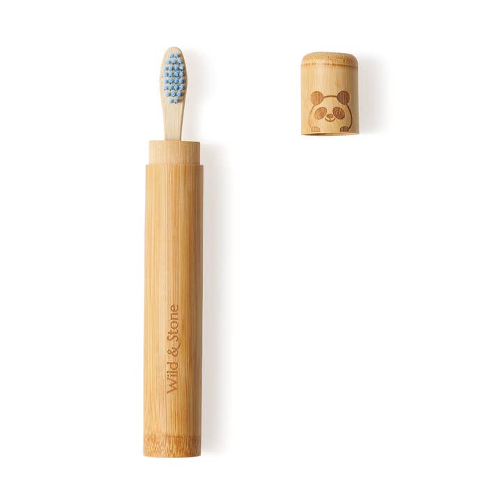 Estojo de escova de dentes de bambu (FSC 100%) - Crianças por atacado de Wild and Stone