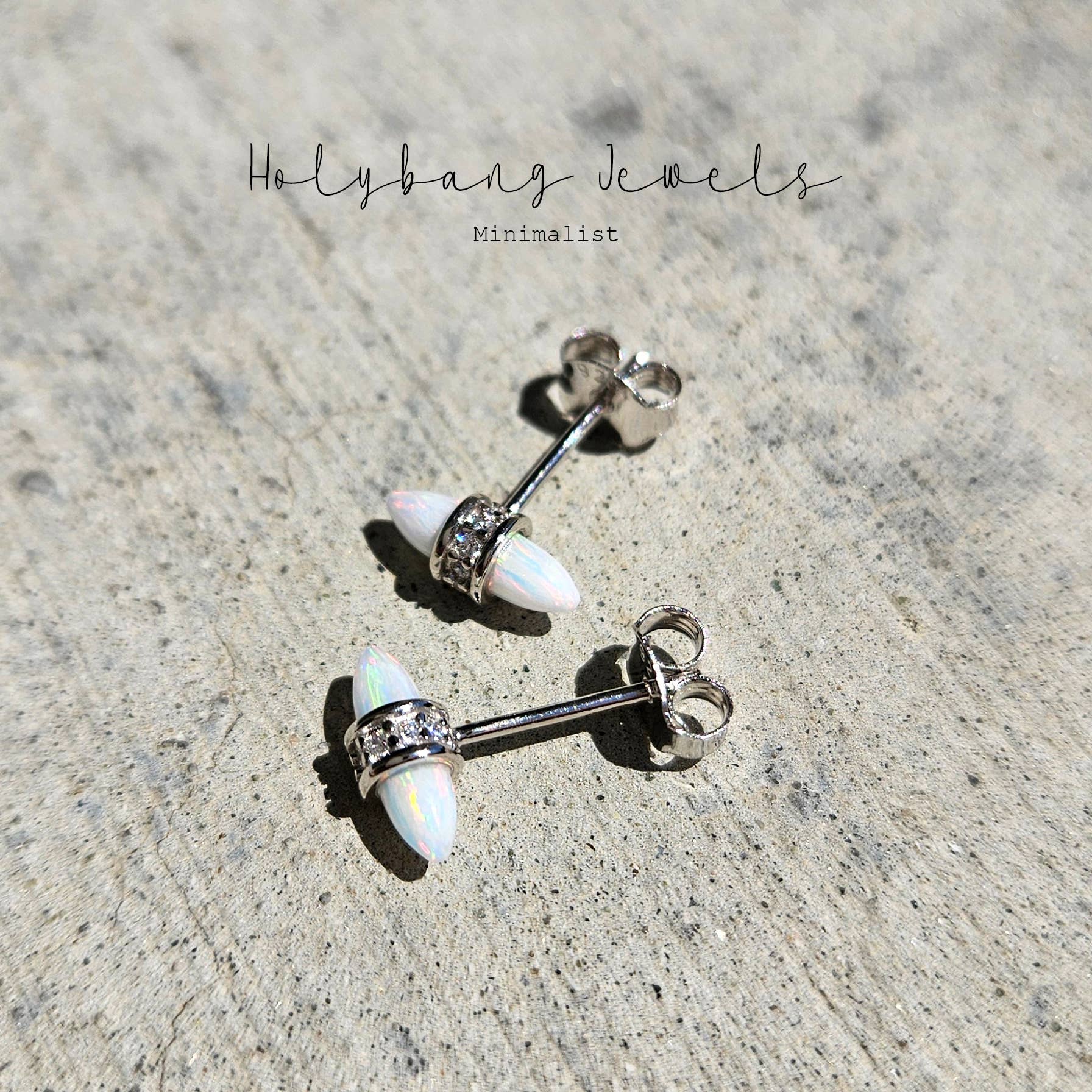 HolyBang Jewels – wholesale Stud/post earrings – DAINTY OPAL STUD EARRINGS3