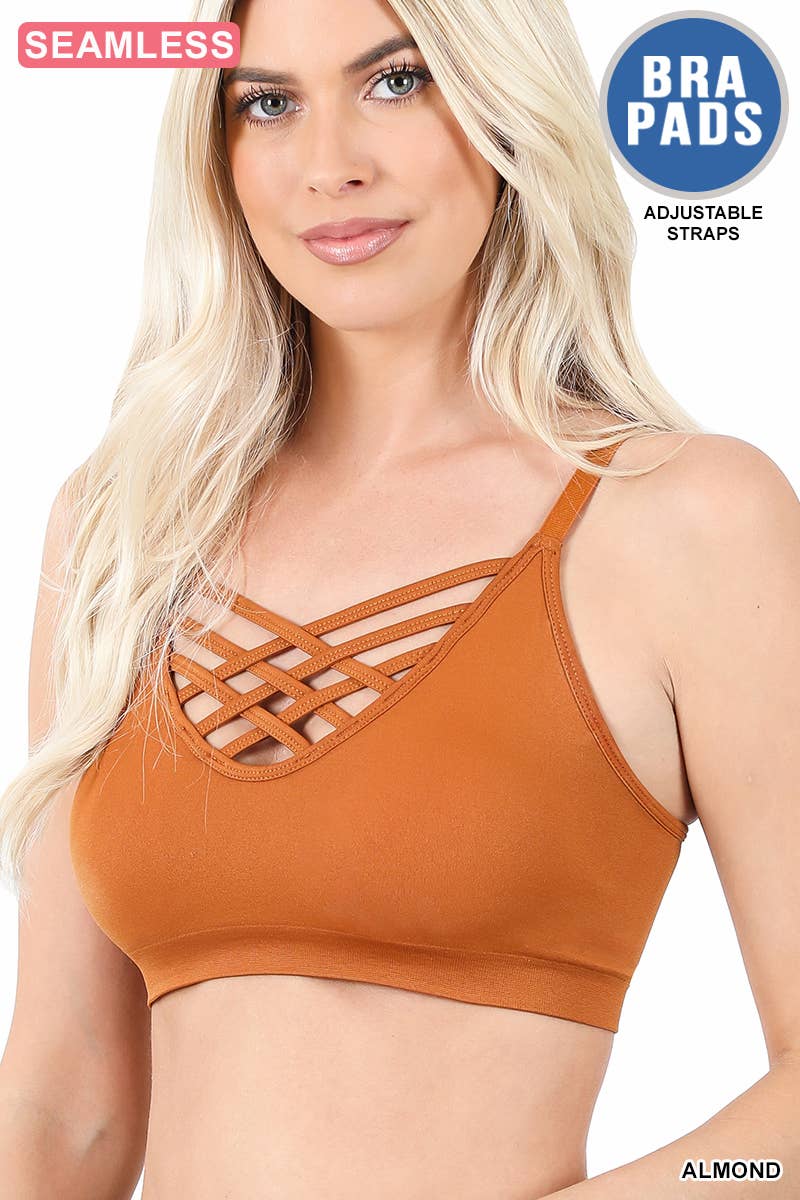 VERDE BRILLANTE - 111322 Bralette de rejilla con almohadillas de sujetador extraíbles de venta al por mayor en Faire10