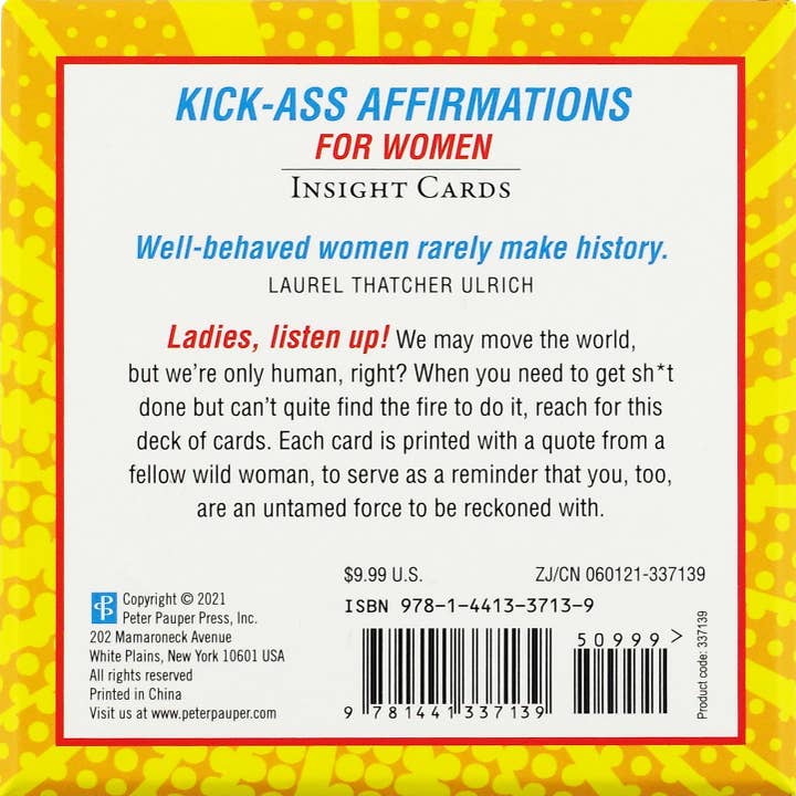 Peter Pauper Press - Wholesale Tarot/Oracle Card - Kick-Ass Affirmations for Women Insight Cards9