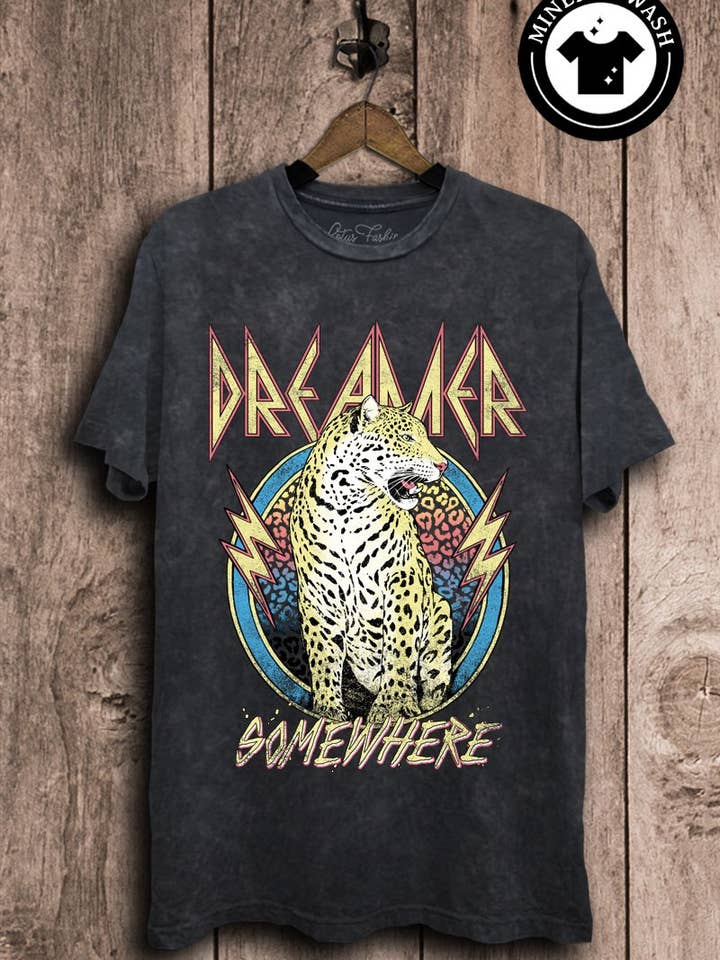 Lotus Fashion Collection - Wholesale Screen Printed T-Shirt - Women's - Dreamer Leopard Graphic Top5