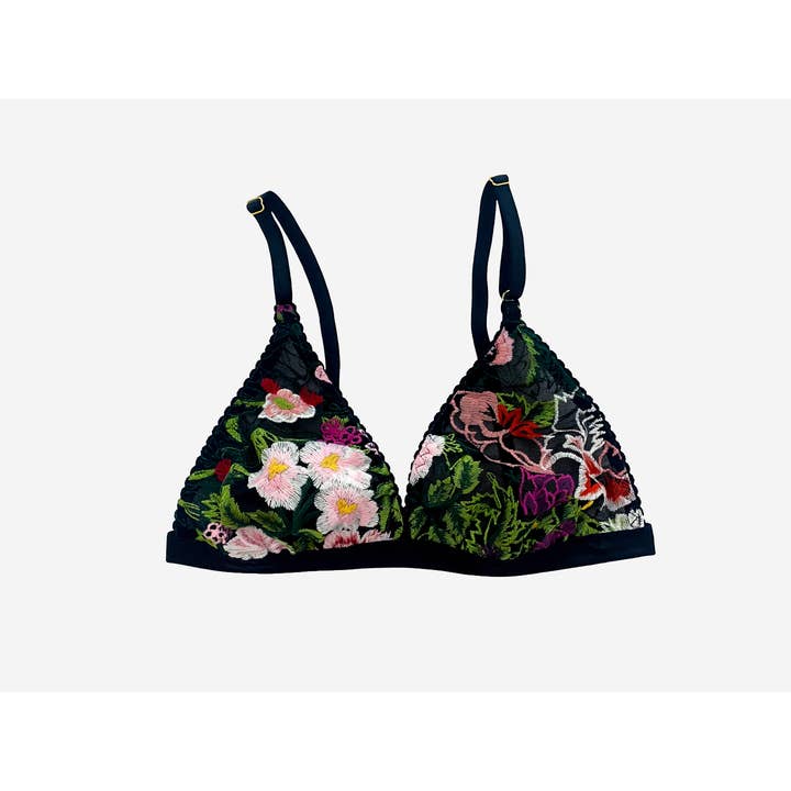 Triangle bralette: Lush Floral for wholesale by Jordan de Ruiter