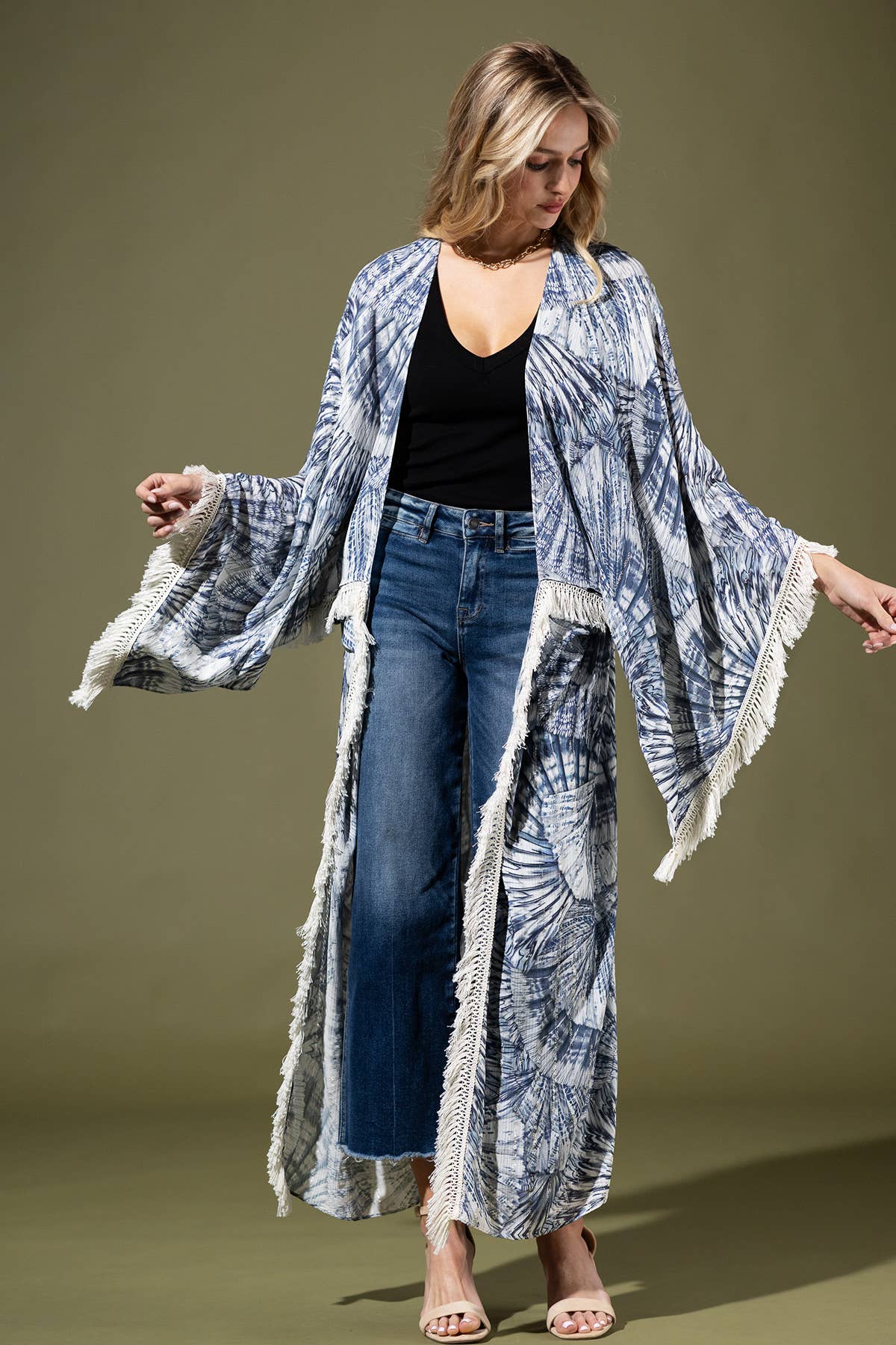 Indigo Hand Kimono for wholesale on Faire6