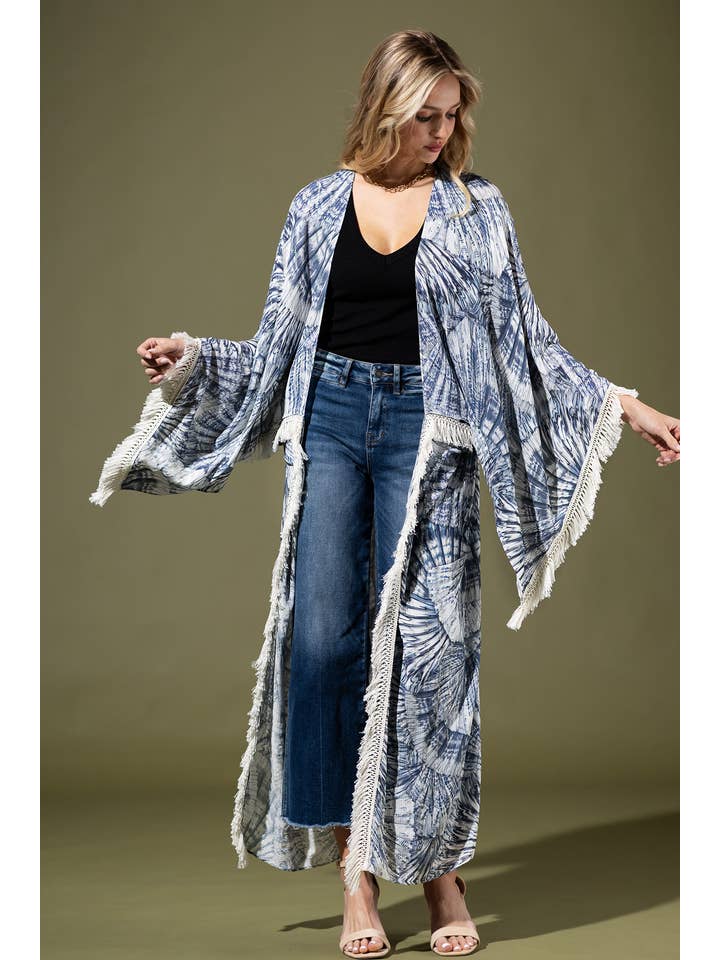 Indigo Hand Kimono for wholesale on Faire6