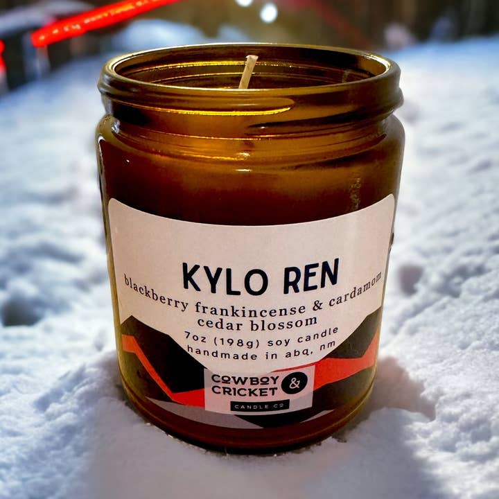 Kylo Ren Soy Candles and Melts - Blackberry Frankincense & Cardamom Cedar Blossom - Space Adventure Inspired for wholesale by Cowboy & Cricket Candle Co
