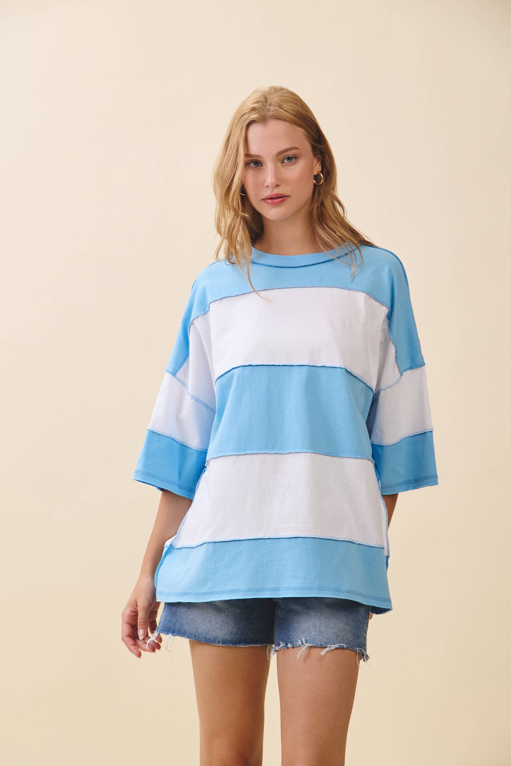 AEMI + CO - Wholesale Knit Top - Women's - 8417FN Polly Color Block Top61