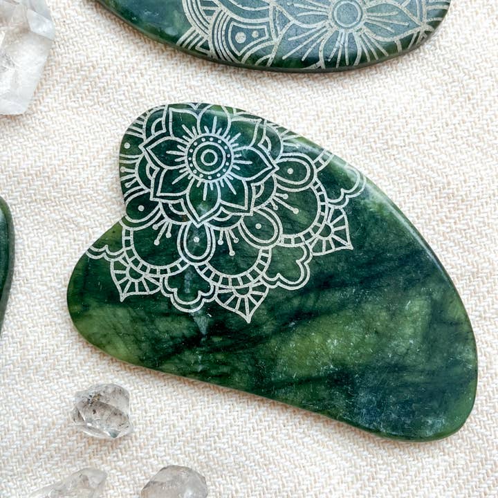 Fractalista Designs - Wholesale Gua Sha tool - Jade Opalite Obsidian Gua Sha Stone Facial Massager Spa Gift