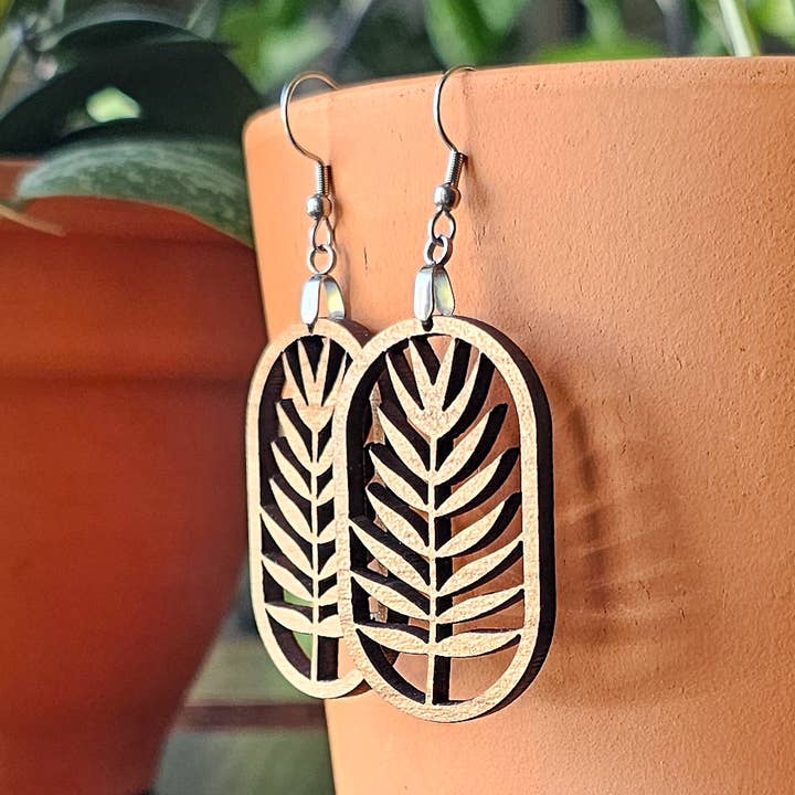 Botanical Leaf Earrings - Plant Jewelry for Women for wholesale by Leaf & Node