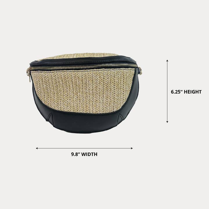 AHDORNED - Wholesale Belt Bag - Women's - Cecily Raffia Bum Bag