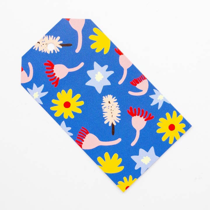 Etiqueta de presente — Prado — Azul por atacado de shuh.