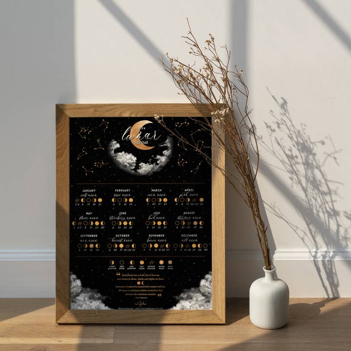 The Flow Design – Großhandel Kalender – 2025 Mondkalender, Mondkalender, Mondphasen 2025
