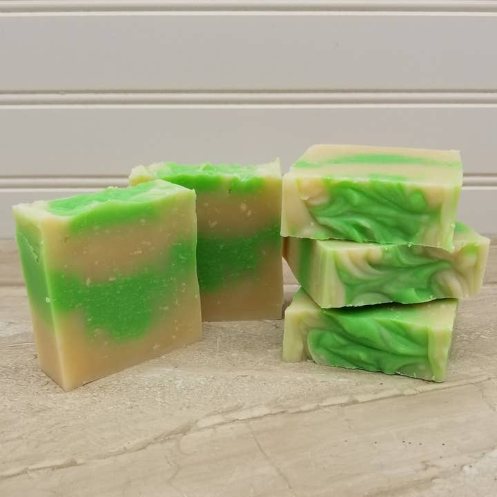 Ginger Lime Goat Milk Soap for wholesale by Hooves and More Farm