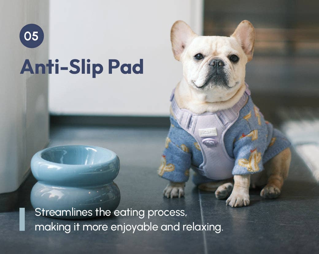 PEHOM – Engroshandel Madskål - Kat/hund – Soufflé hundeskål - Frostet blå13