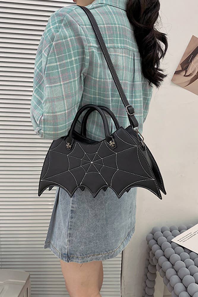 UNISHE - Wholesale Top Handle Bag - Women's - Halloween Bat PU Handbag ZK2208