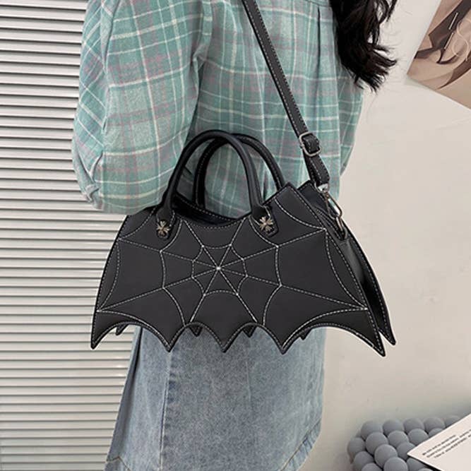UNISHE - Wholesale Top Handle Bag - Women's - Halloween Bat PU Handbag ZK2208