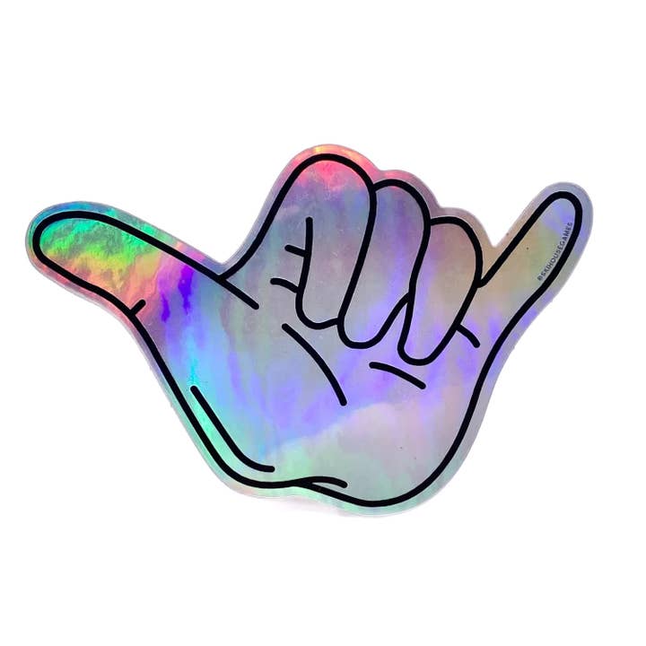 Ski House Games - Wholesale Sticker - Shaka Holographic Ski Helmet Sticker