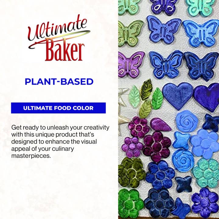 Ultimate Baker - Vente Kit de décoration de gâteau - Colorant alimentaire bleu naturel Ultimate Baker (1x12g)3