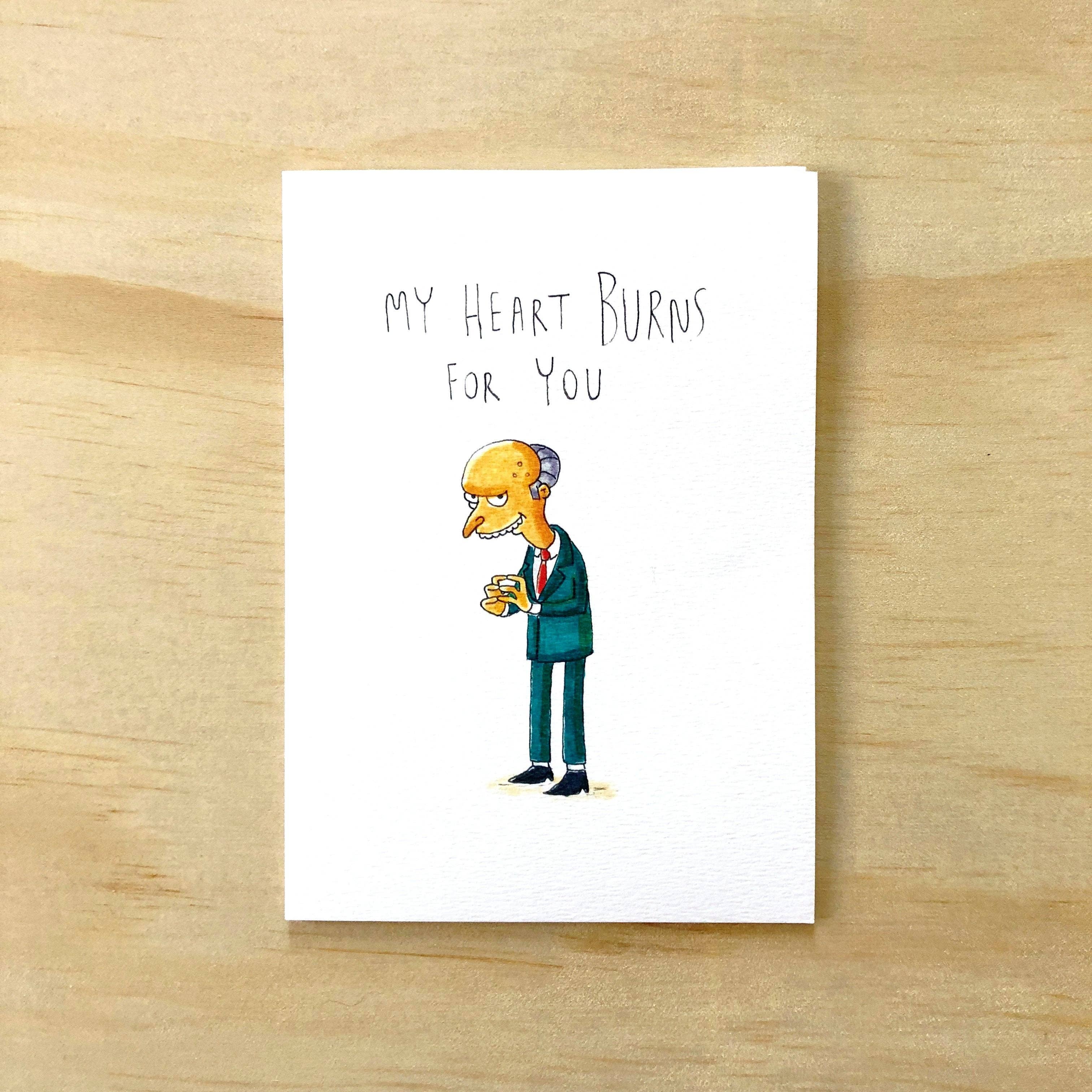 Well Drawn - Wholesale Valentine's Day card - My Heart Burns For You
