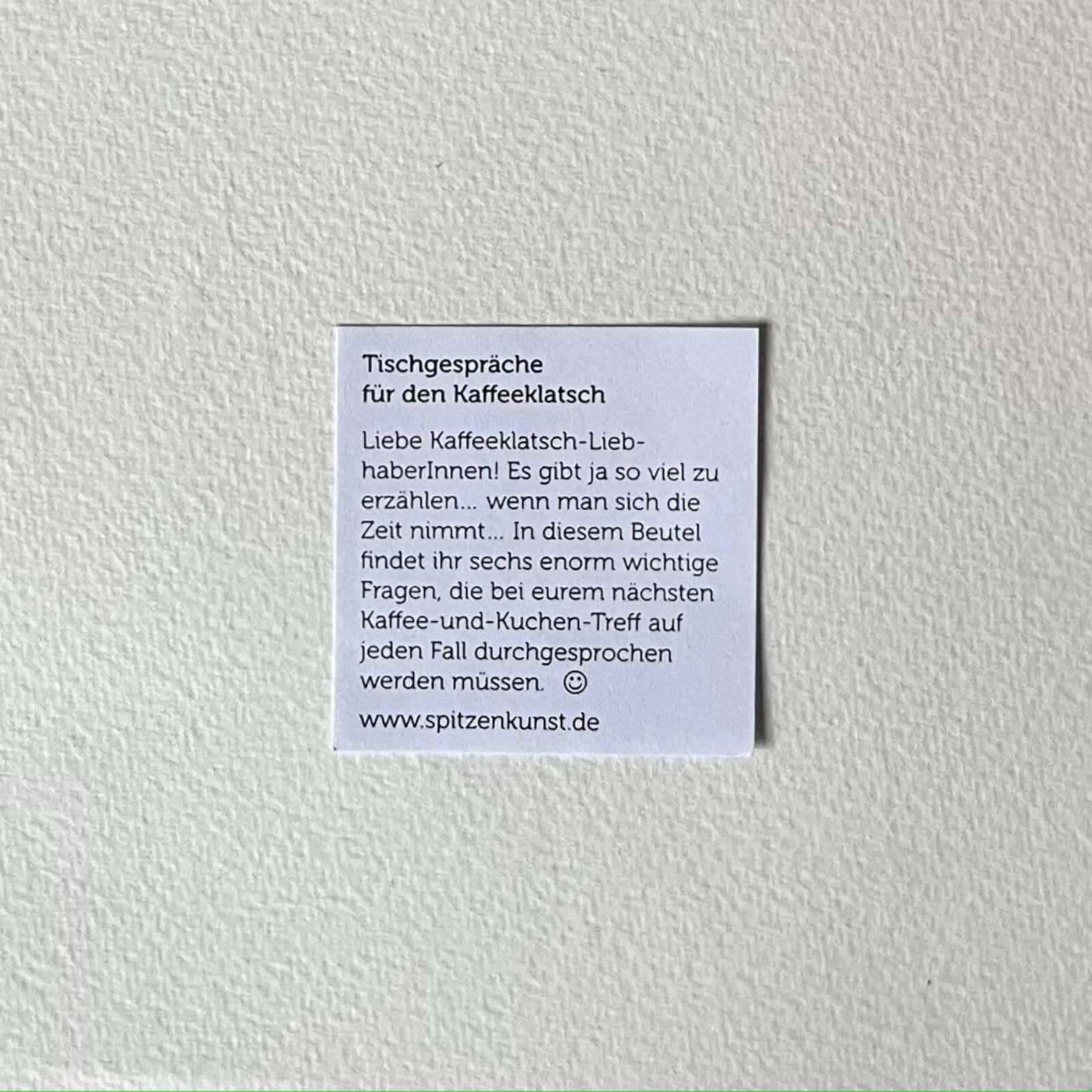 Spitzenkunst - Wholesale Card Game - Table talk for the coffee klatsch1