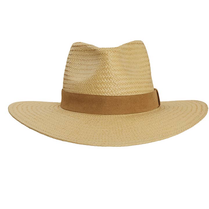 Natural Outback Wide Brim Straw Sun Hat - Style Cadence for wholesale on Faire