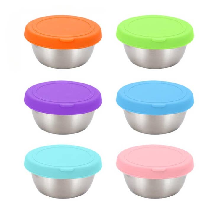 Mum Made Yum - Wholesale Food storage container - Stainless Steel Sauce & Condiment Containers (6 Pack)
