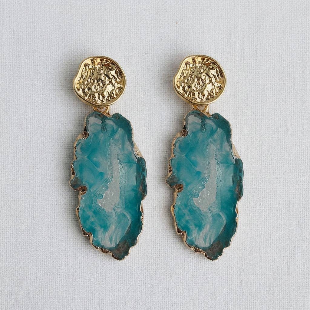 Ellemadera – wholesale Dangle earrings – Blue Lake Geometric Dangle Earrings