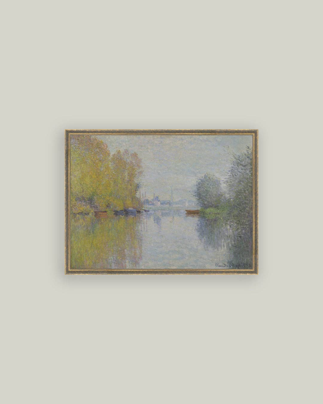 Petal Lane Home - Wholesale Art Print - Autumn on the Seine Framed Antique Art5