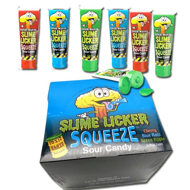 I Got Your Candy - Wholesale Gummy - Toxic Waste Slime Licker Squeeze 2.47oz - 12ct