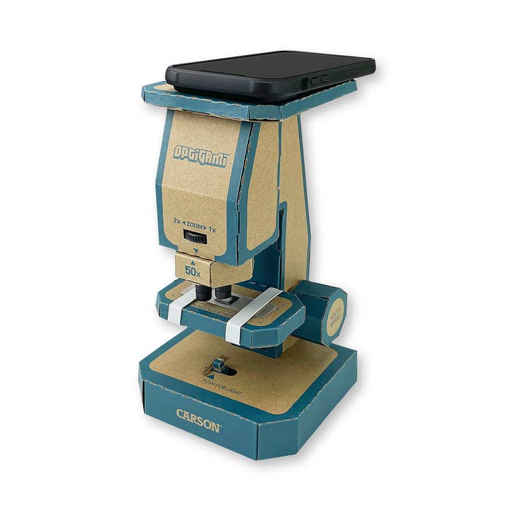 Optigami, Build-Your-Own Microscope, DIY Cardboard STEM Kit for wholesale by Carson