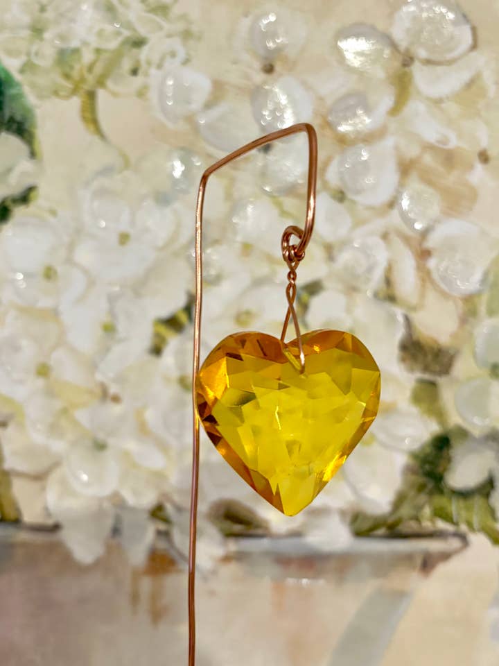 Geometric Heart Copper Plant Stake for wholesale by Sea of Bliss Shop