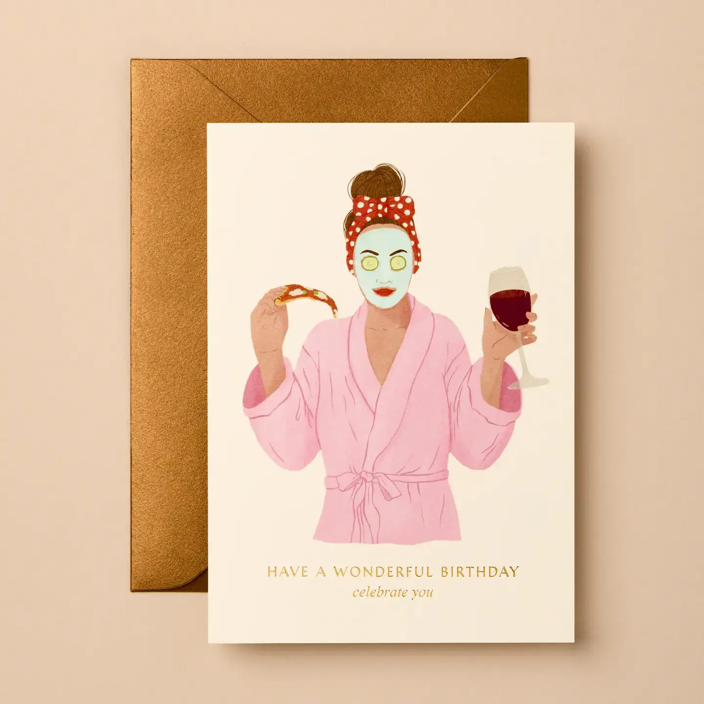 Gabrielle & Celine Greeting Cards Australia - Wholesale Birthday card - Gold Foil Birthday Card | Premium Australian Stationery0