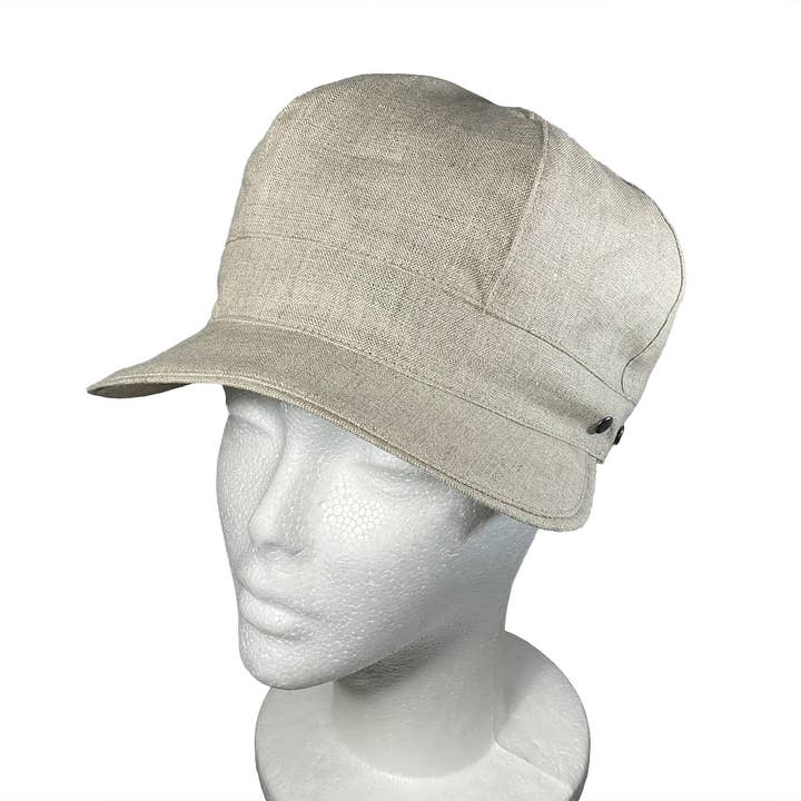 DCP Designs - Wholesale Newsboy/Schoolboy Hat - Women's - Linen Summer Cap, Newsboy style tie, Code HDC-L:4