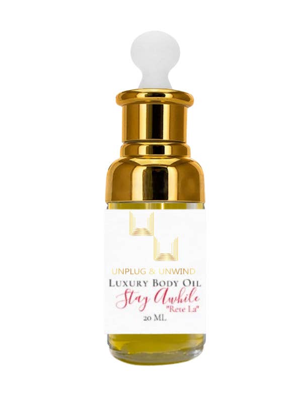 Stay Awhile "Rete La" Luxury Body Oil for wholesale by Unplug & Unwind