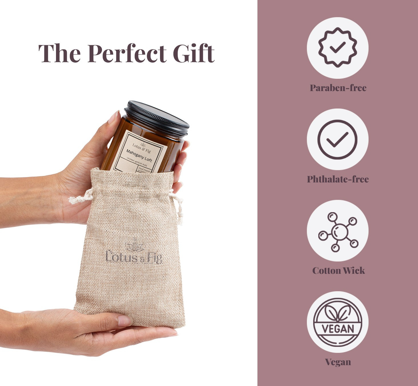 Lotus & Fig - Wholesale Jar/Filled Candle - Mahogany Loft 8 oz Candle1