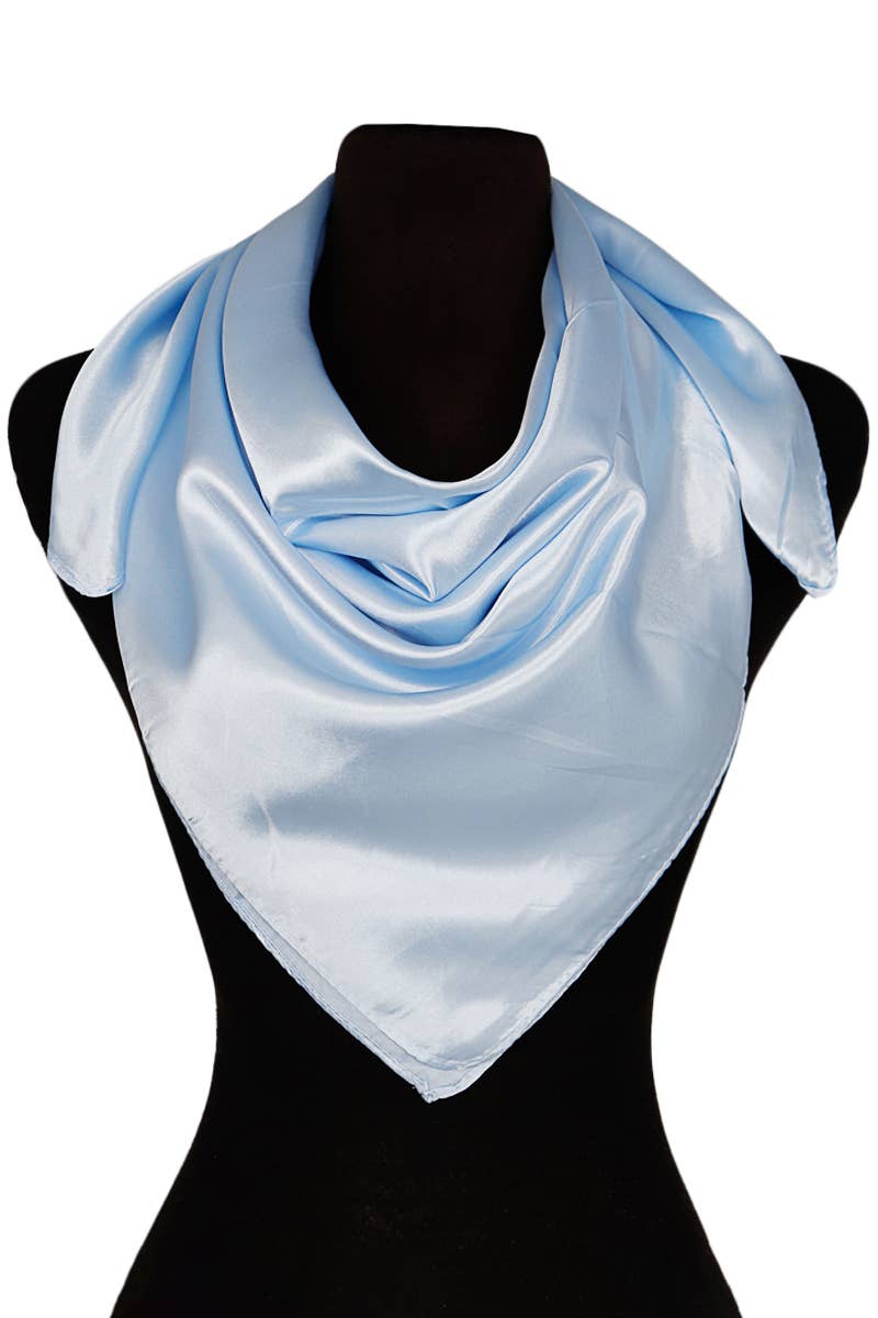 Cap Zone - Vente Écharpe – femme - Foulard carré brillant en satin polyester effet soie0