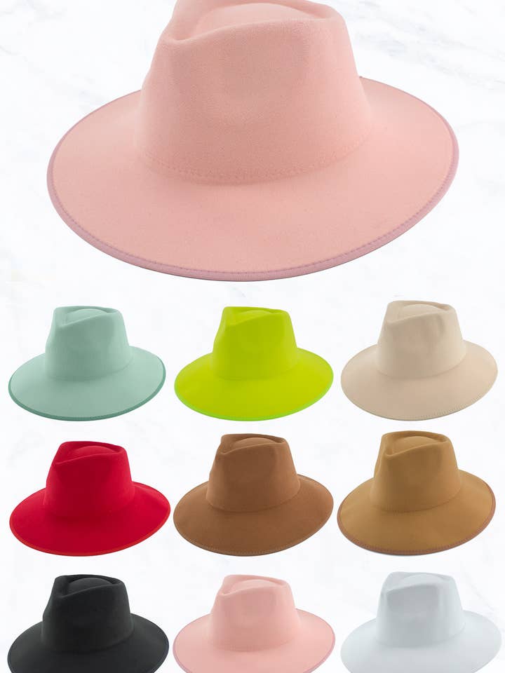 Wrap of Edge Teardrop Shape Top Big Brim Hat for wholesale by Suzie Q USA