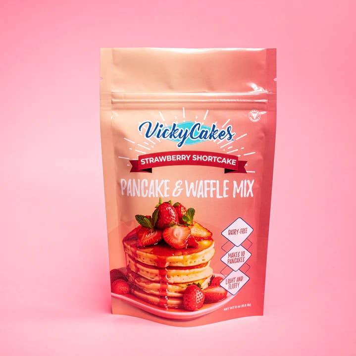 Strawberry Shortcake Pancake & Waffle Mix for wholesale by Vicky Cakes Pancake & Waffle Mix
