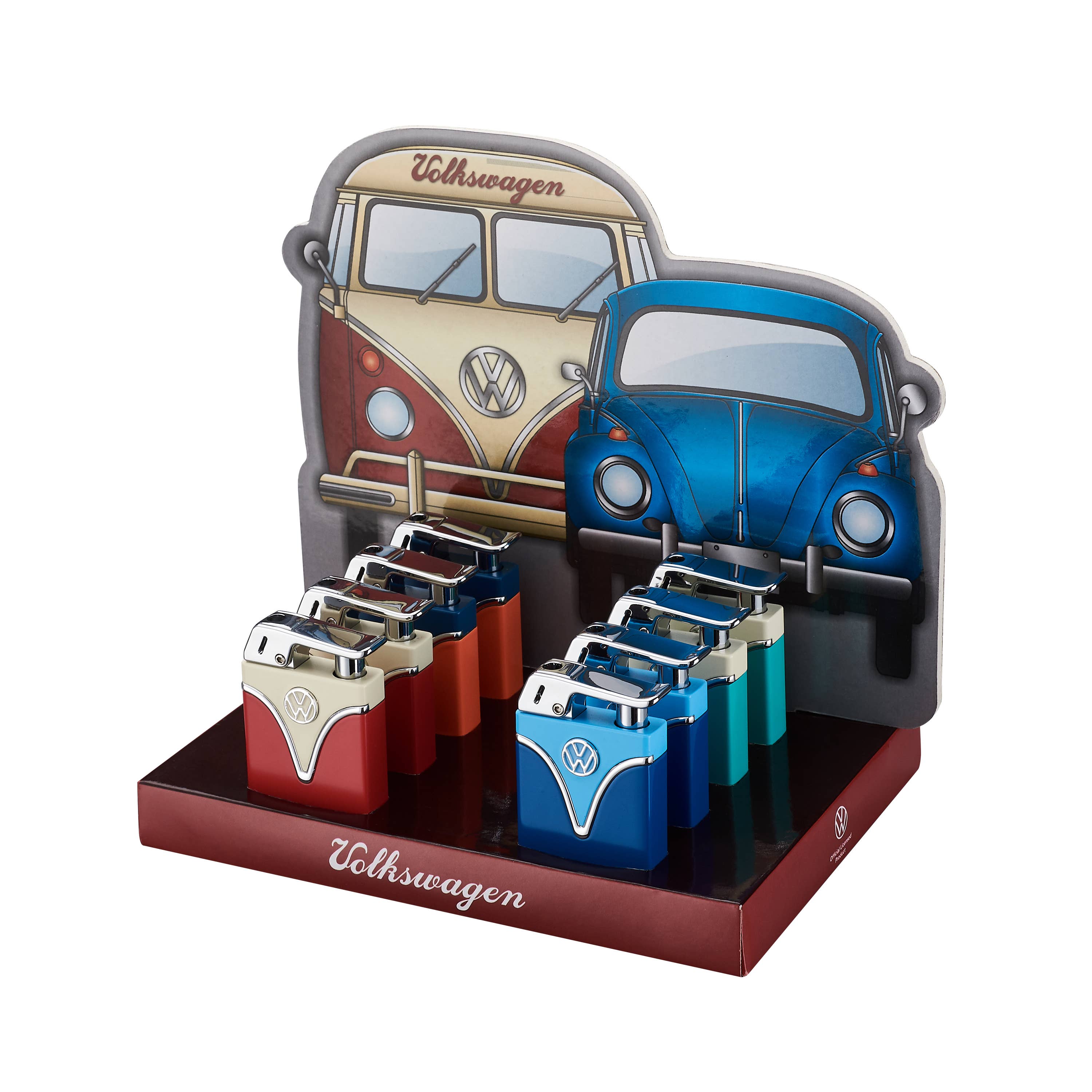 Champ by Polyflame - Venta al por mayor Encendedor - Exhibidor VOLKSWAGEN con 8 encendedores tipo tanque1