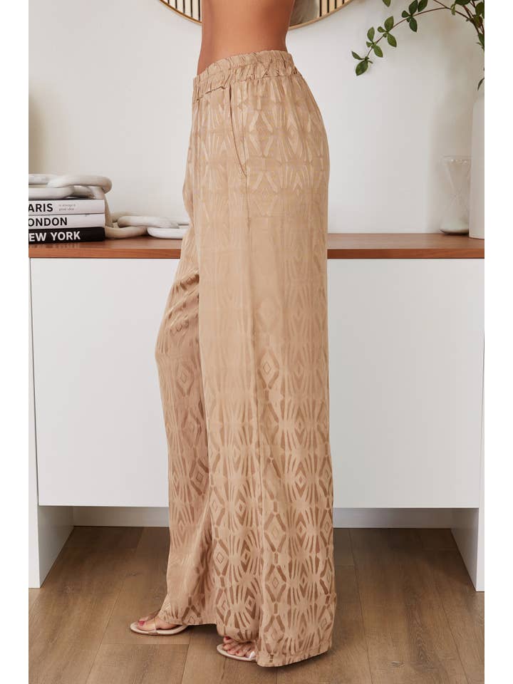 MILIO MILANO – Calças - Mulher por atacado – CALÇAS COM ESTAMPA GEOMÉTRICA COM BOLSO (22.4015-GEO)1