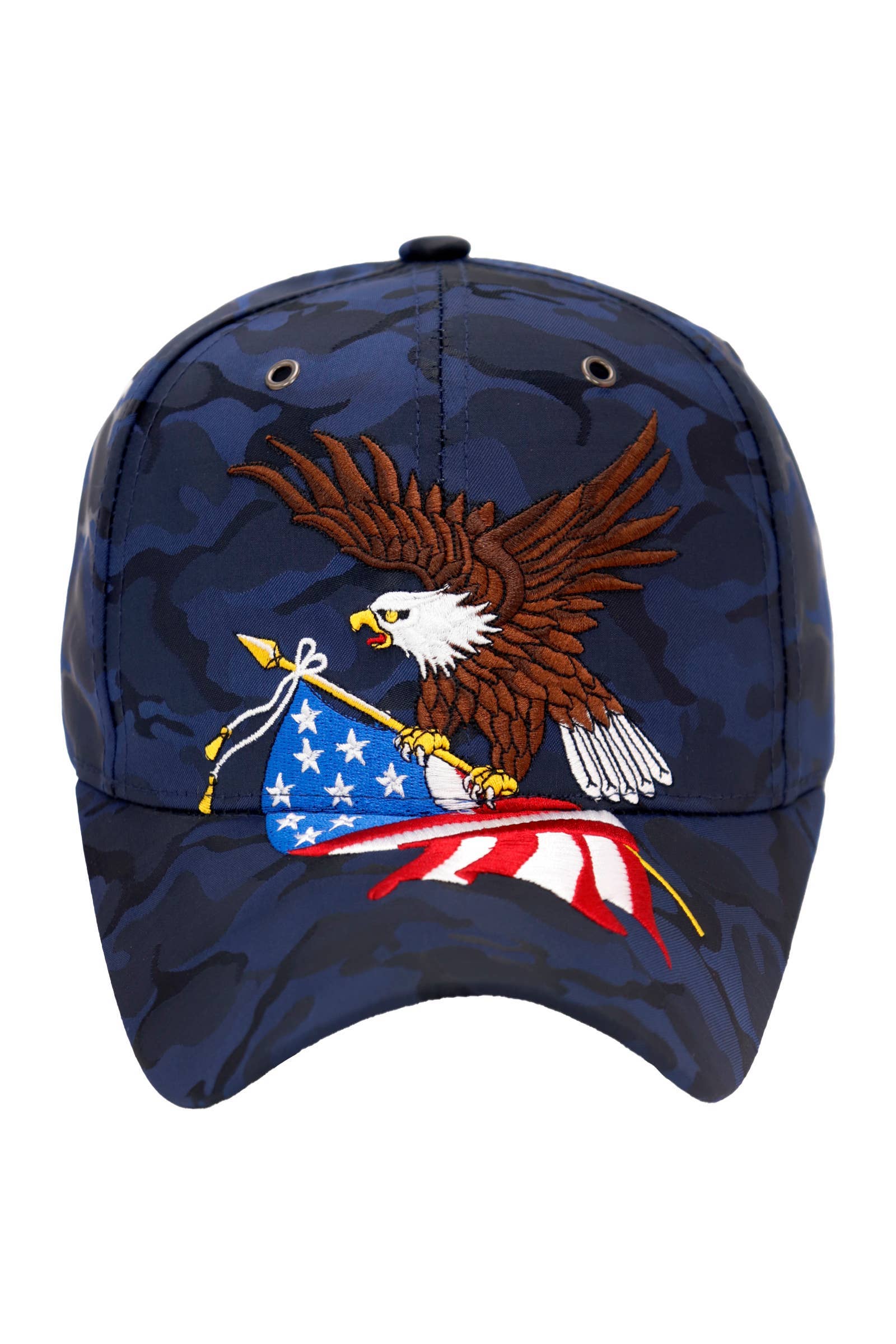 Cap Zone - Wholesale Baseball Cap - Unisex - American Flag Bald Eagle Nylon Camo Baseball Cap15