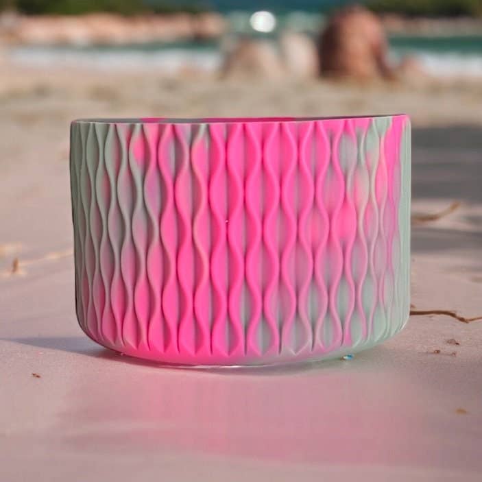 Sip n' Style Shop Co. - Wholesale Drink Huggers & Koozies - Gray Rock Swirl | Waves Texture | Silicone Boot0