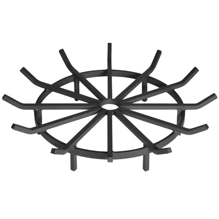 28 Inch Heavy Duty Wagon Wheel Fire Pit Grate for wholesale by SteelFreak