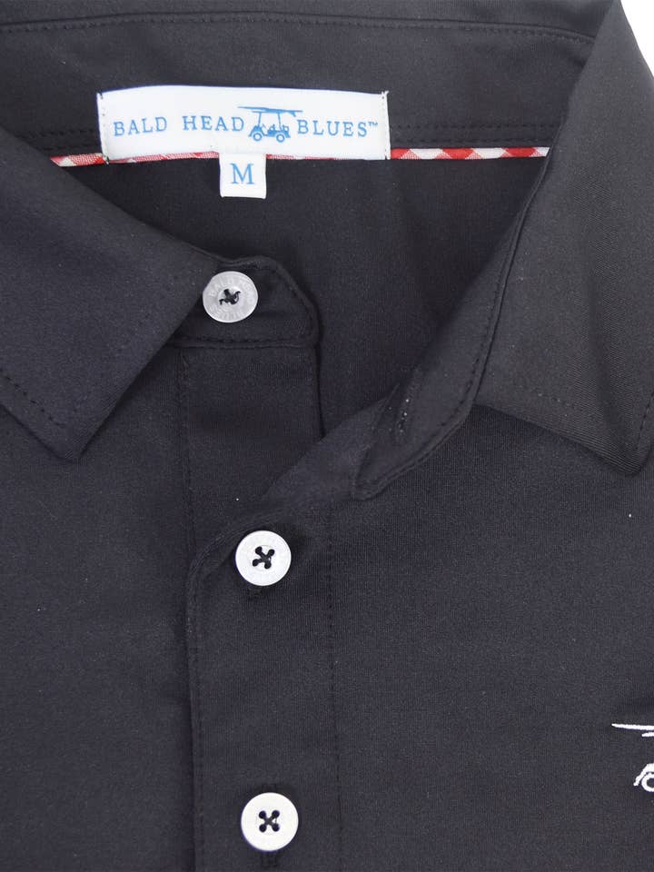 Albatross Polo - Solid Black for wholesale by Bald Head Blues