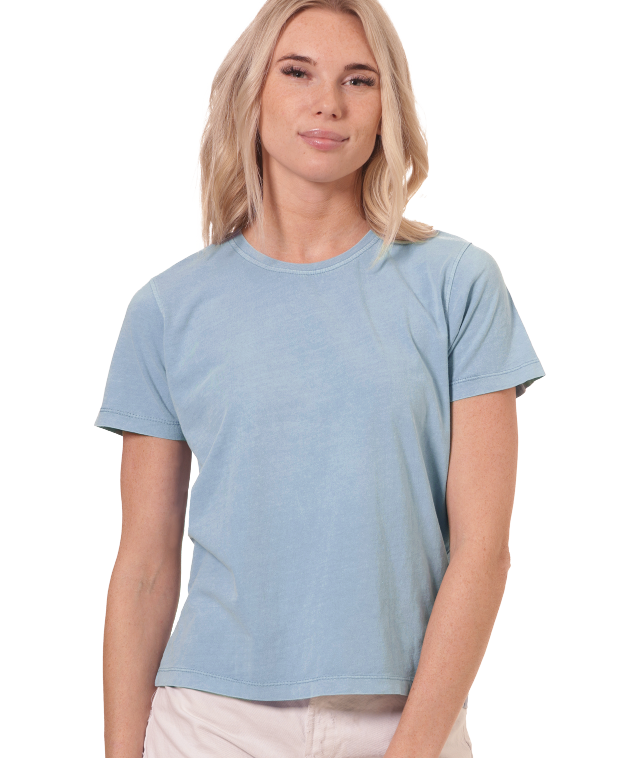 U.S. Apparel - Vente T-shirt – femme - T-shirt à col rond en jersey pour femmes21
