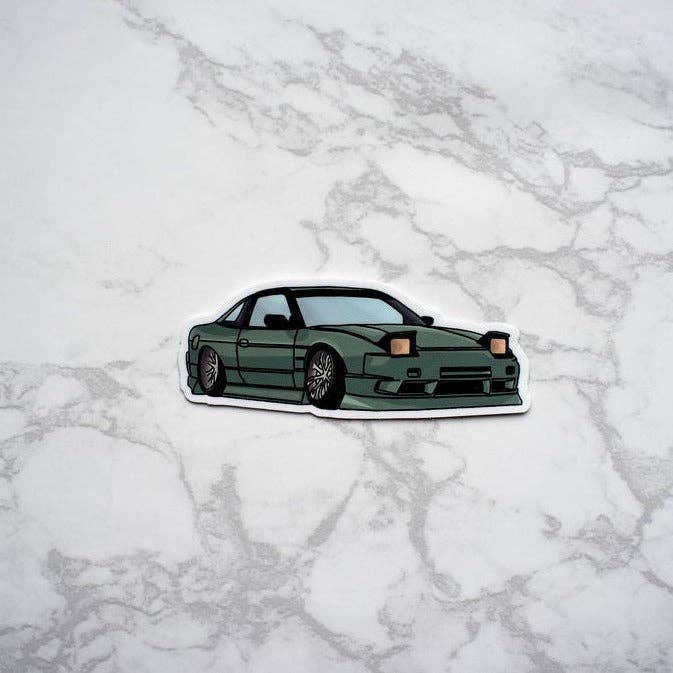 Sun and Star Designs - Venta al por mayor Pegatina - Pegatina Nissan S 13 Verde